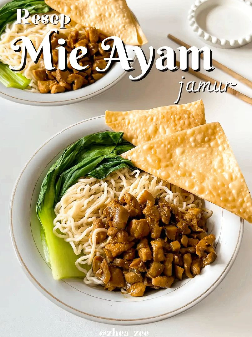 Resep Mie Ayam Jamur: Bumbu Halus, Dada Ayam, dan Jamur Kancing