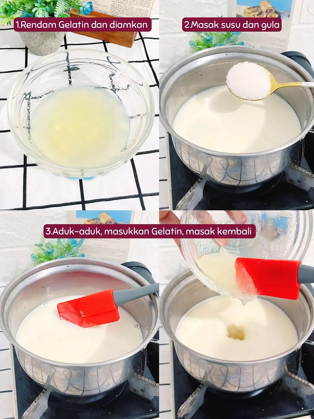 Resep Panna Cotta Strawberry Tanpa Cream