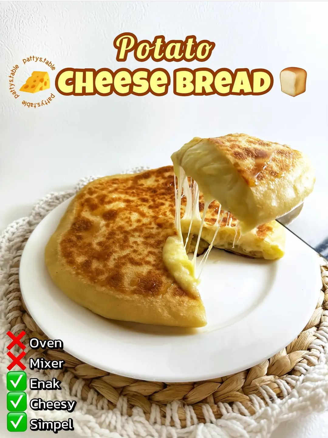 Resep Potato Cheese Bread: Roti Nướng Giòn Rụm, Nhân Khoai Tây Bơ và Phô Mai Tan Chảy