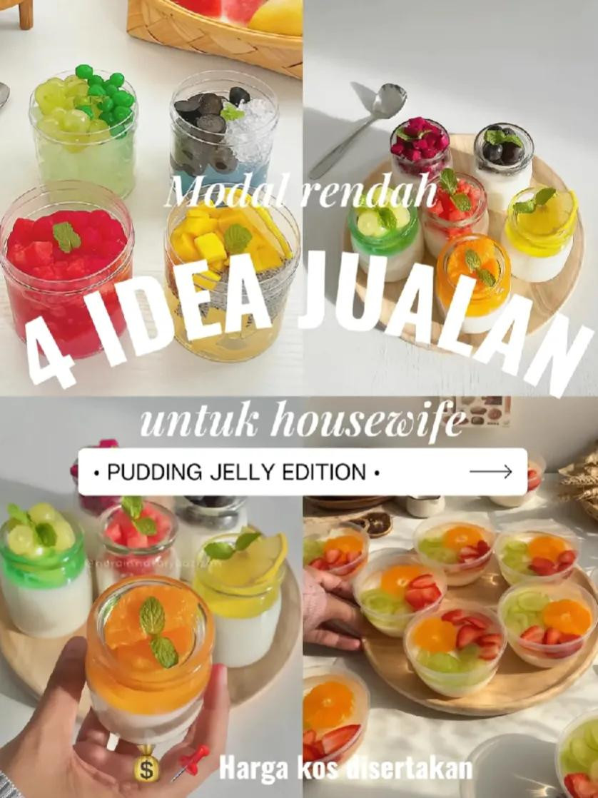 Resep Pudding Jelly Buah: Flavour Jelly Milk & Mango Jelly, Modal Rendah untuk Ide Jualan