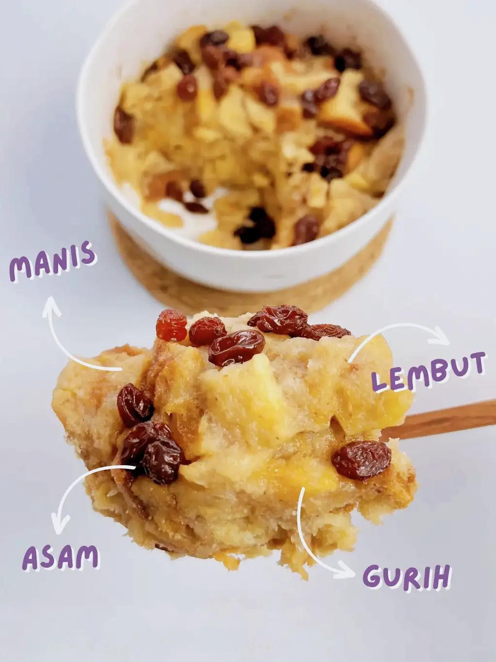 Resep Puding Roti Tawar Wangi Pakai Santan dan Kismis