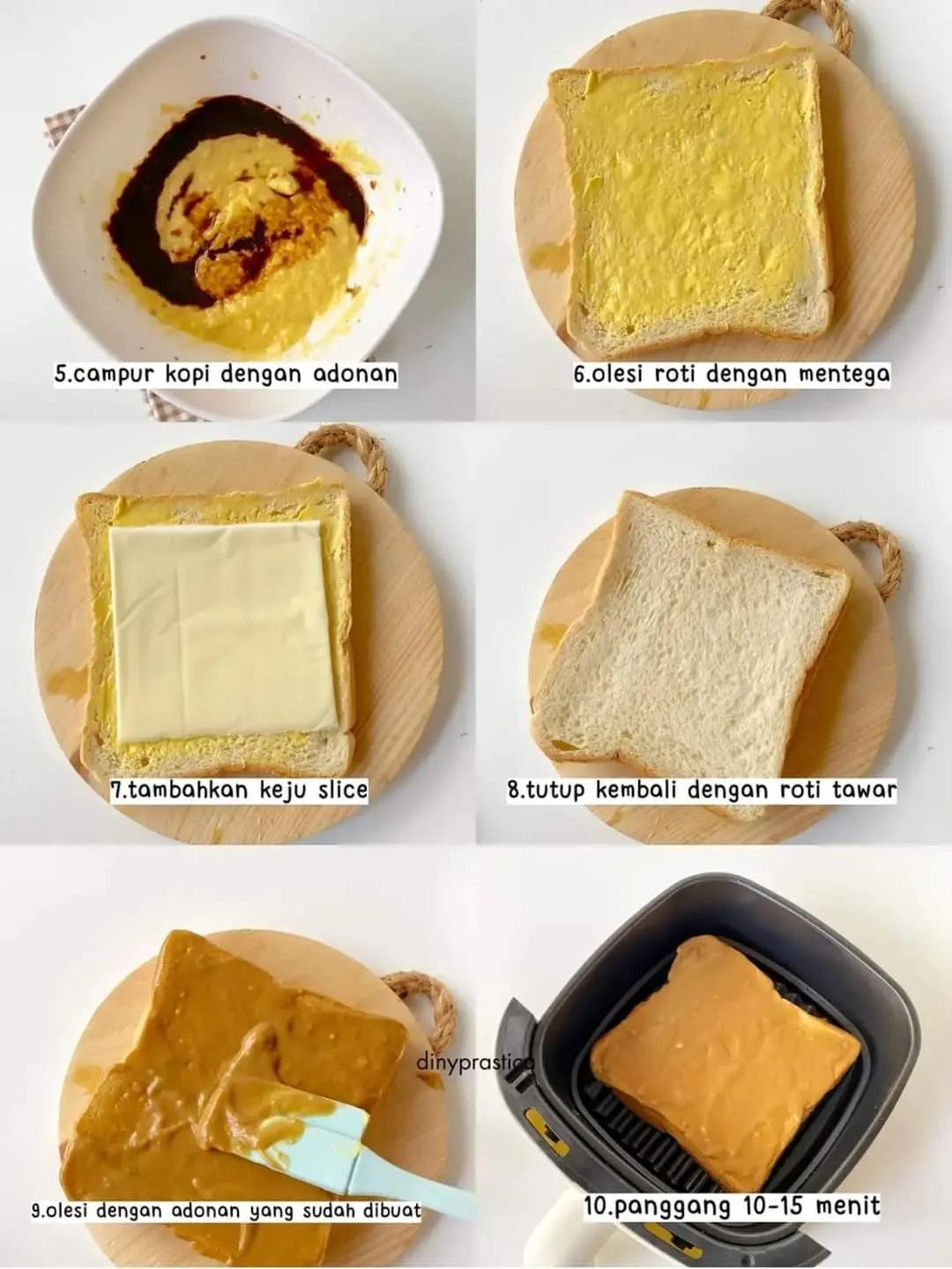 Resep Roti Boy: Sandwich Roti Tawar Phô Mai và Cà Phê Nướng Giòn