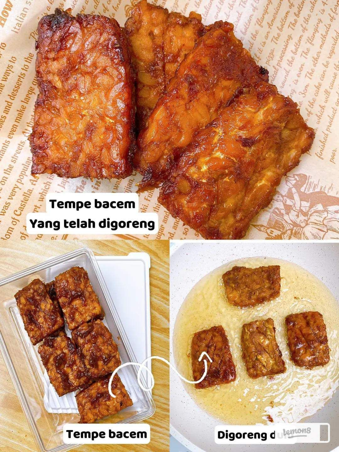 Resep Tempe Bacem Goreng, Orek Basah dan Orek Kering