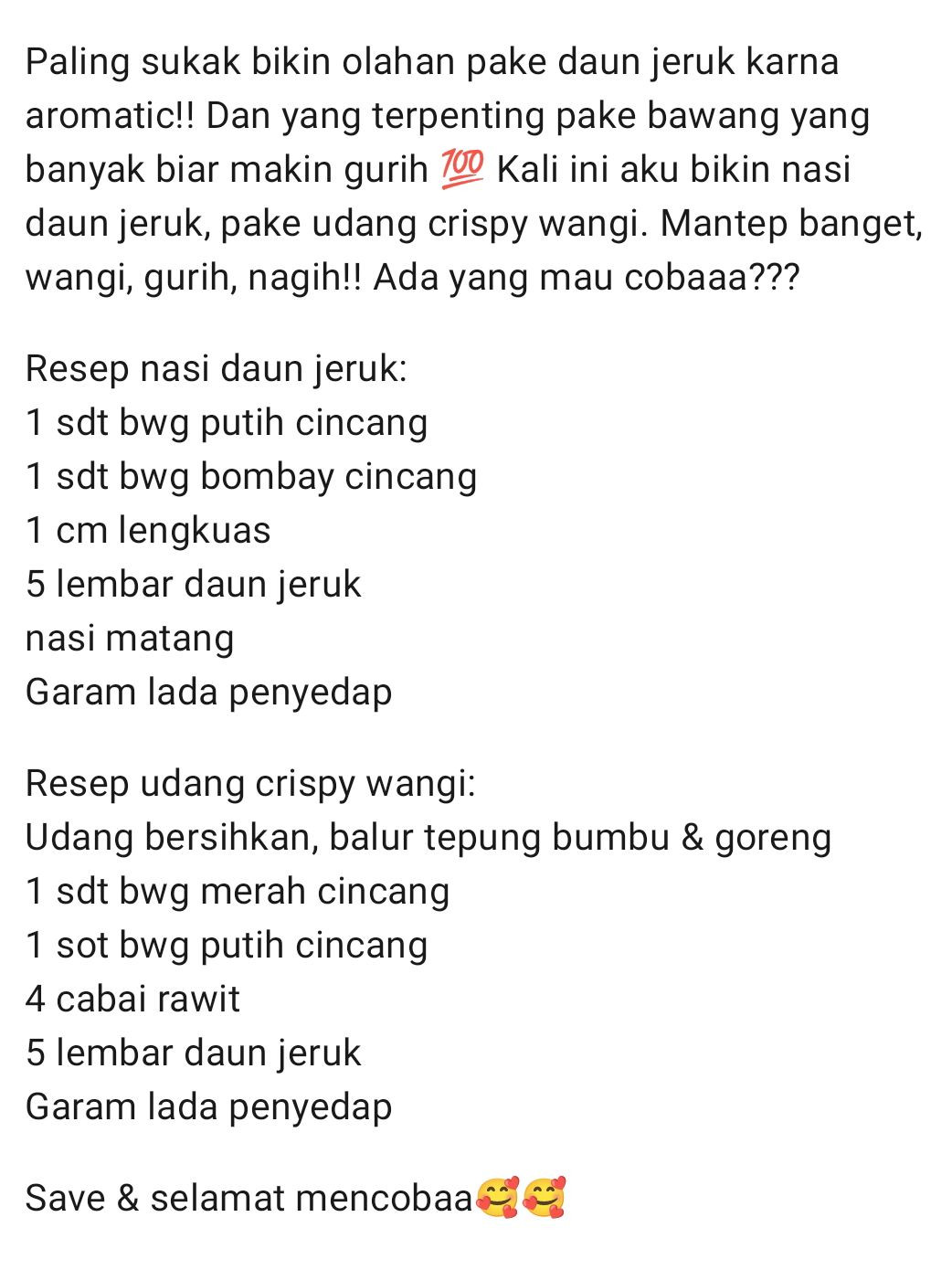 Resep Udang Crispy Daun Jeruk: Món tôm giòn thơm ngon ăn kèm cơm và rau củ