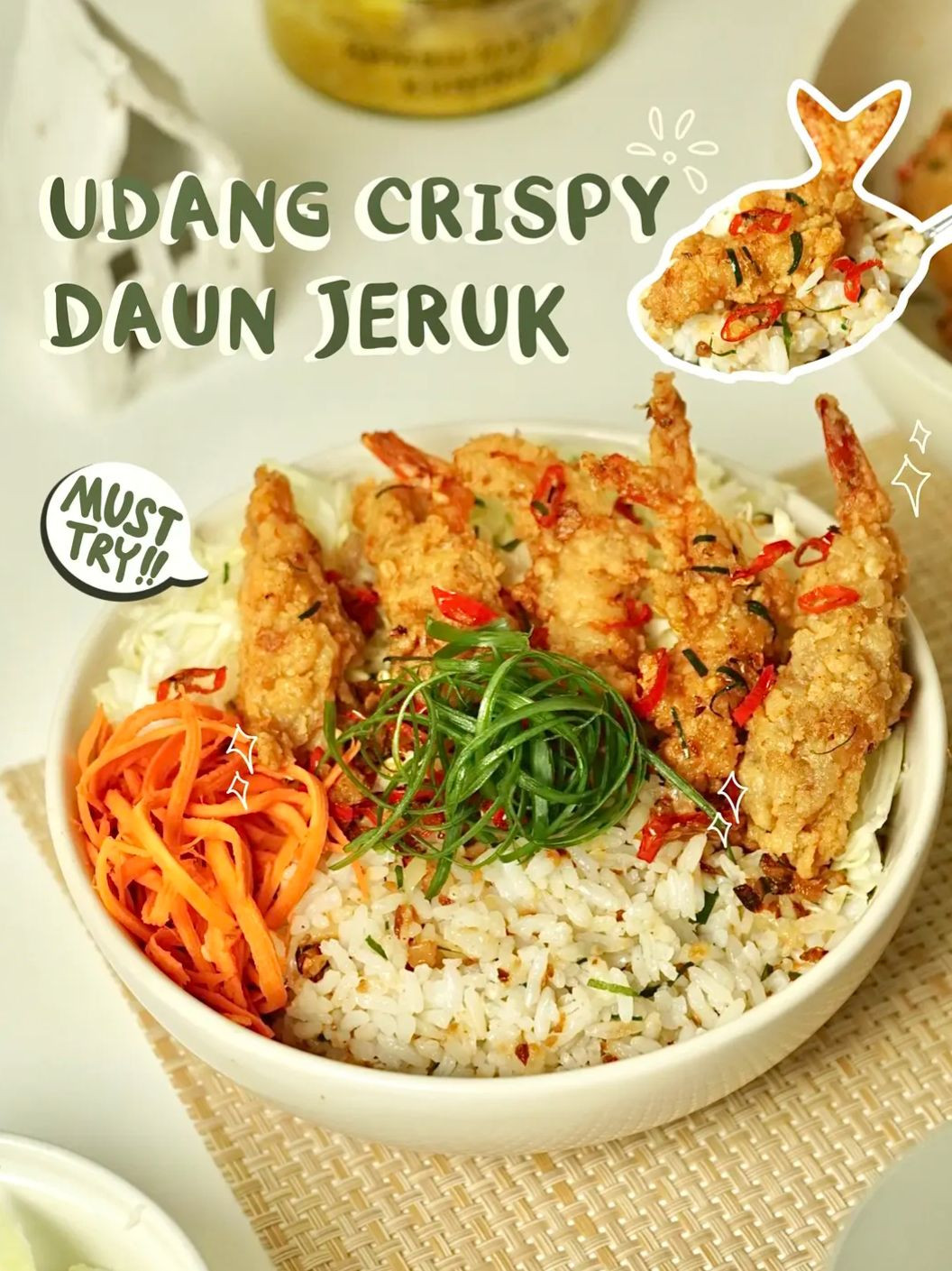 Resep Udang Crispy Daun Jeruk: Món tôm giòn thơm ngon ăn kèm cơm và rau củ
