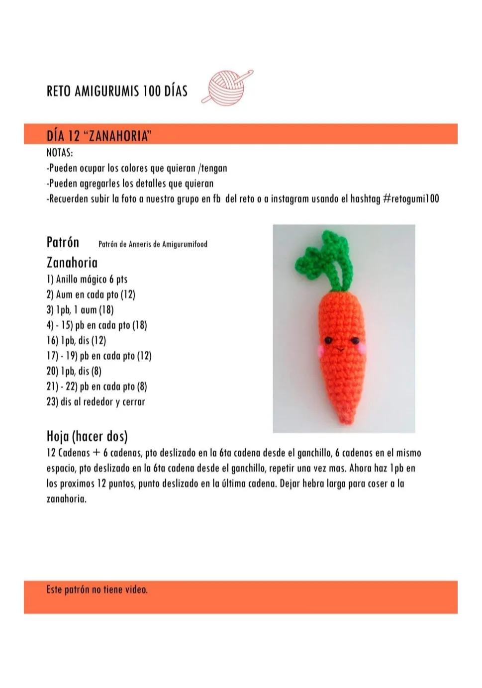 Reto Amigurumis 100 Días: Patrones de Cerezas, Zanahoria, Luna, Búho y Gato