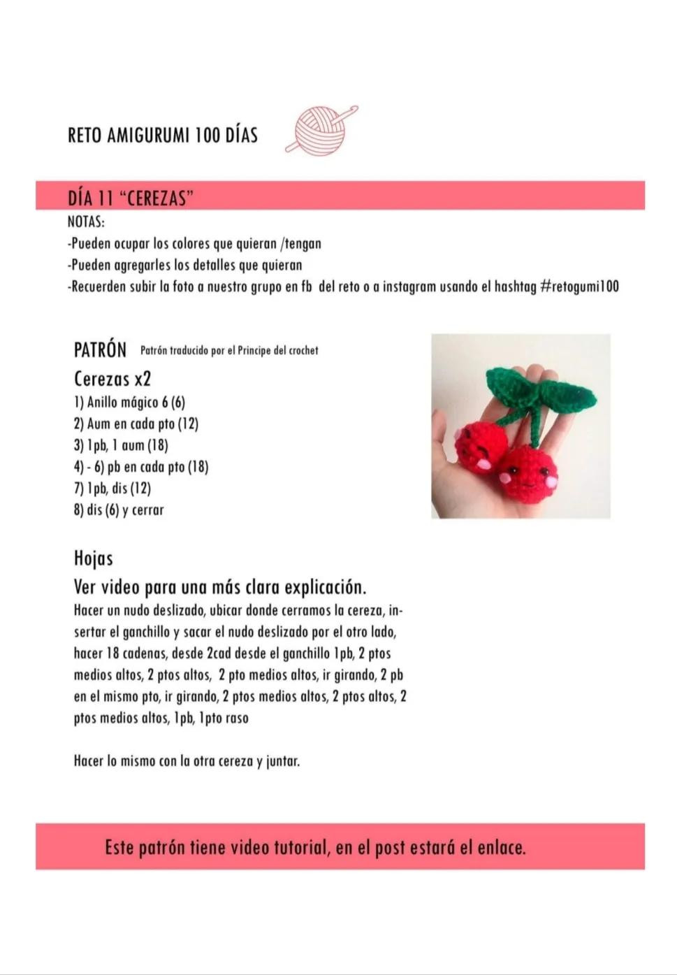 Reto Amigurumis 100 Días: Patrones de Cerezas, Zanahoria, Luna, Búho y Gato