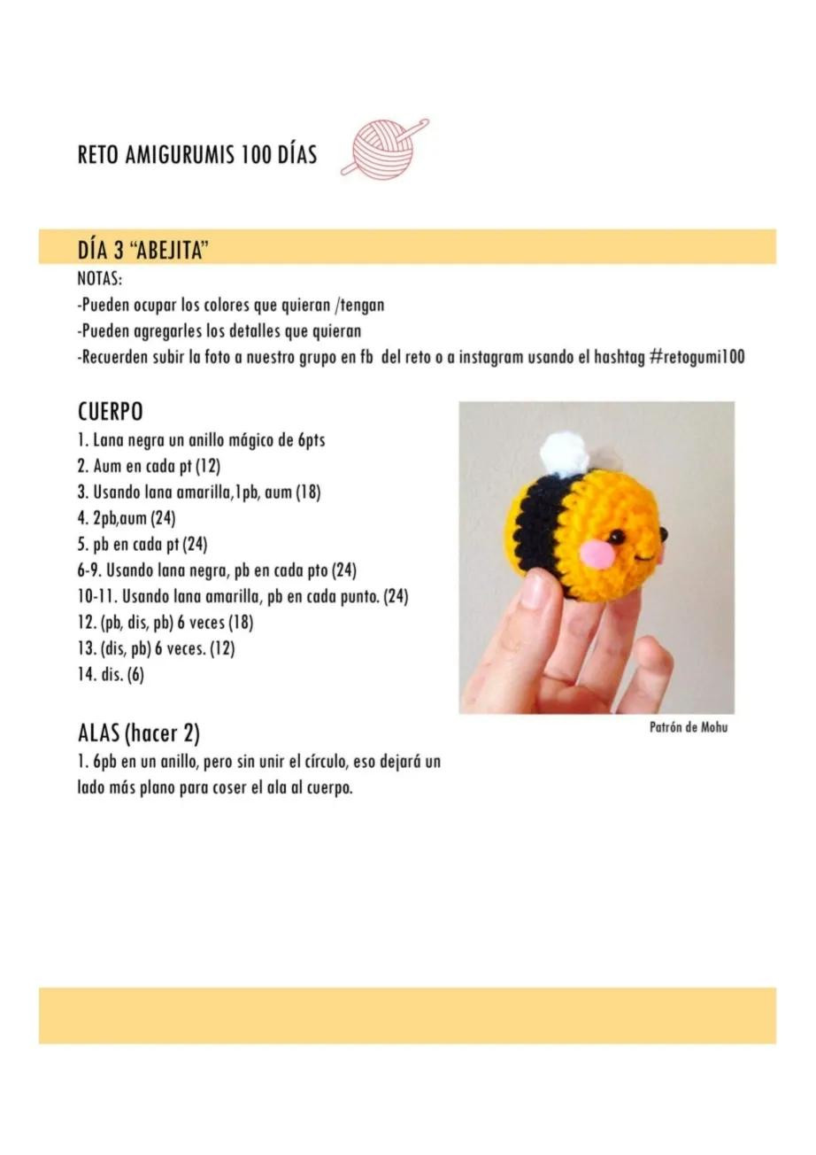 Reto Amigurumis 100 Días: Patrones de Cono de Helado, Trébol en Macetero, Abejita, Cupcake y Ballenita