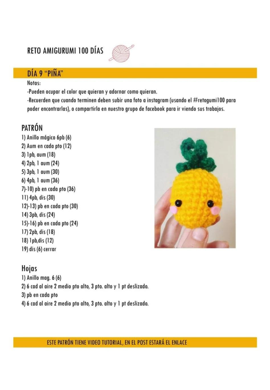 Reto Amigurumis 100 Días: Patrones de Cono de Helado, Trébol en Macetero, Abejita, Cupcake y Ballenita