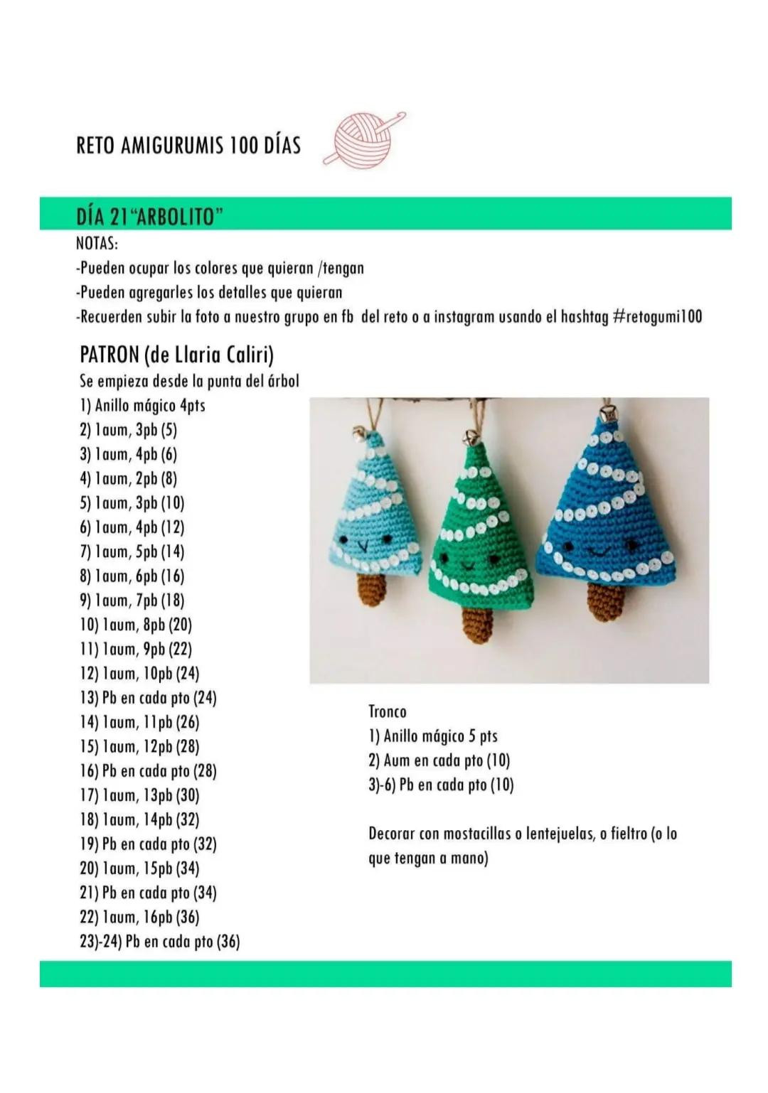 Reto Amigurumis 100 Días: Patrones gratis para Árbolito, Conejita, Mariposa y Caracol