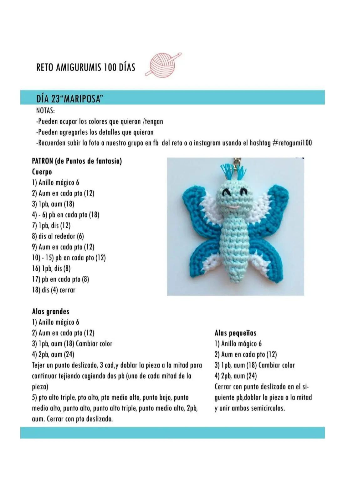 Reto Amigurumis 100 Días: Patrones gratis para Árbolito, Conejita, Mariposa y Caracol