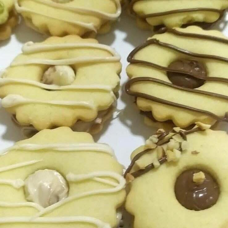 Ricetta Biscotti Decorati con Nutella, Pistacchio e Cioccolato Bianco