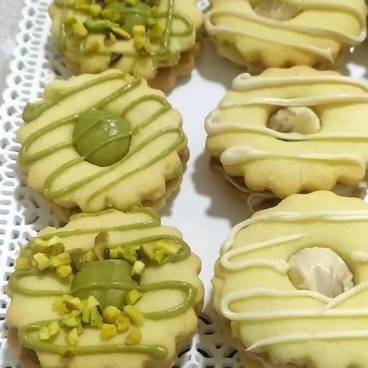 Ricetta Biscotti Decorati con Nutella, Pistacchio e Cioccolato Bianco