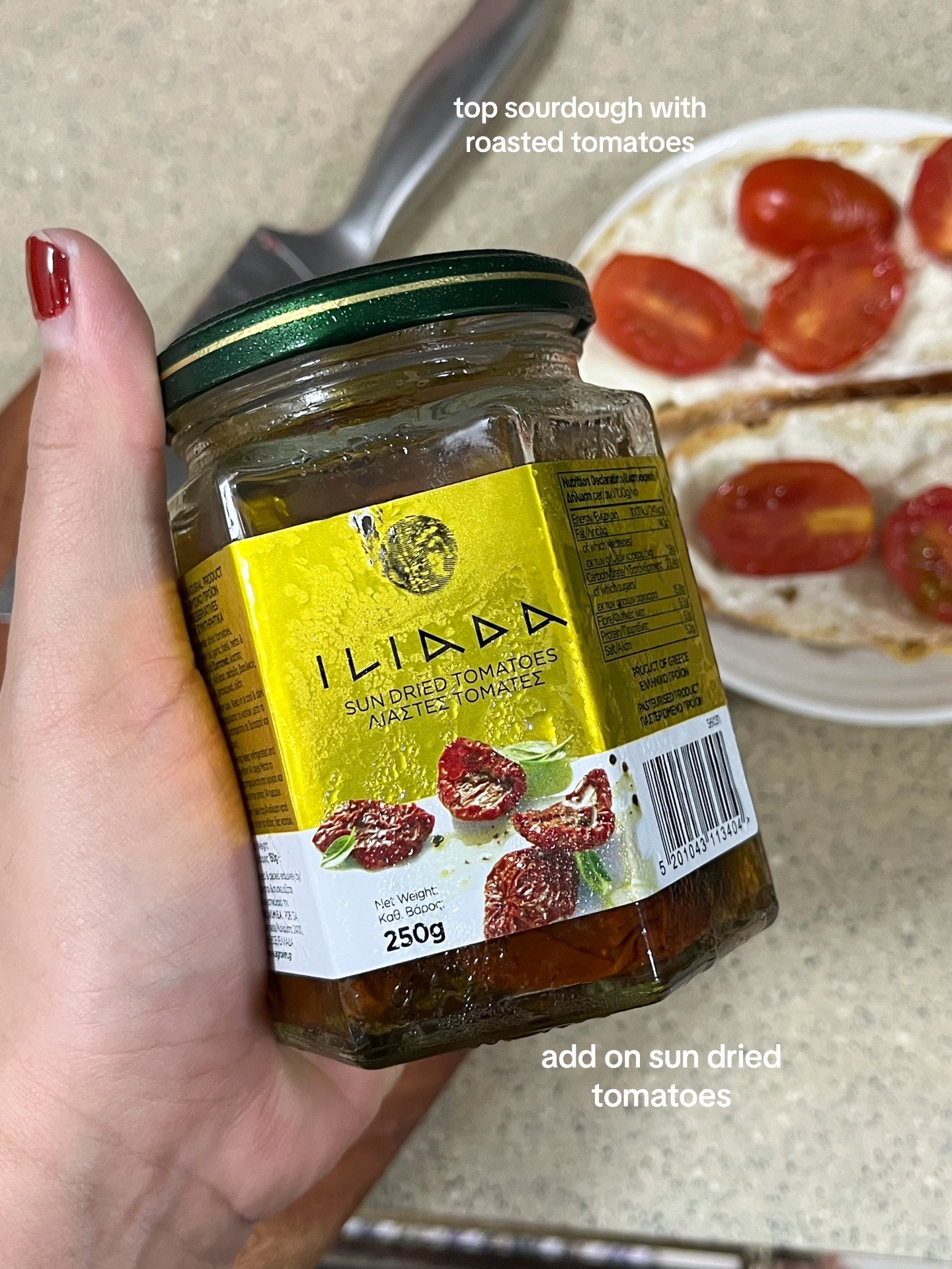 Roasted Tomato Toast with Garlic Yoghurt Spread