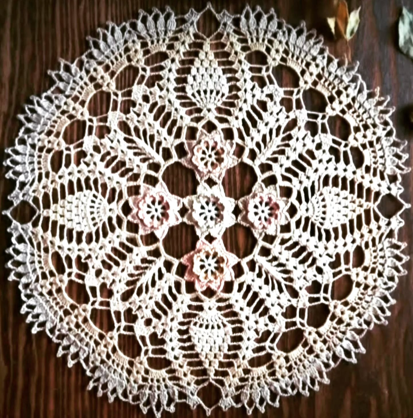 Rounded Mandala Crochet Doily Pattern Chart