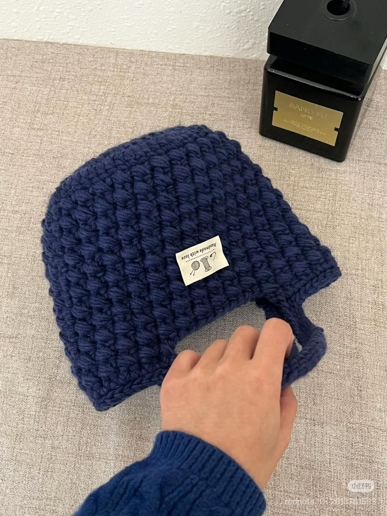 Royal Blue Korean Style Crochet Tote Bag Pattern