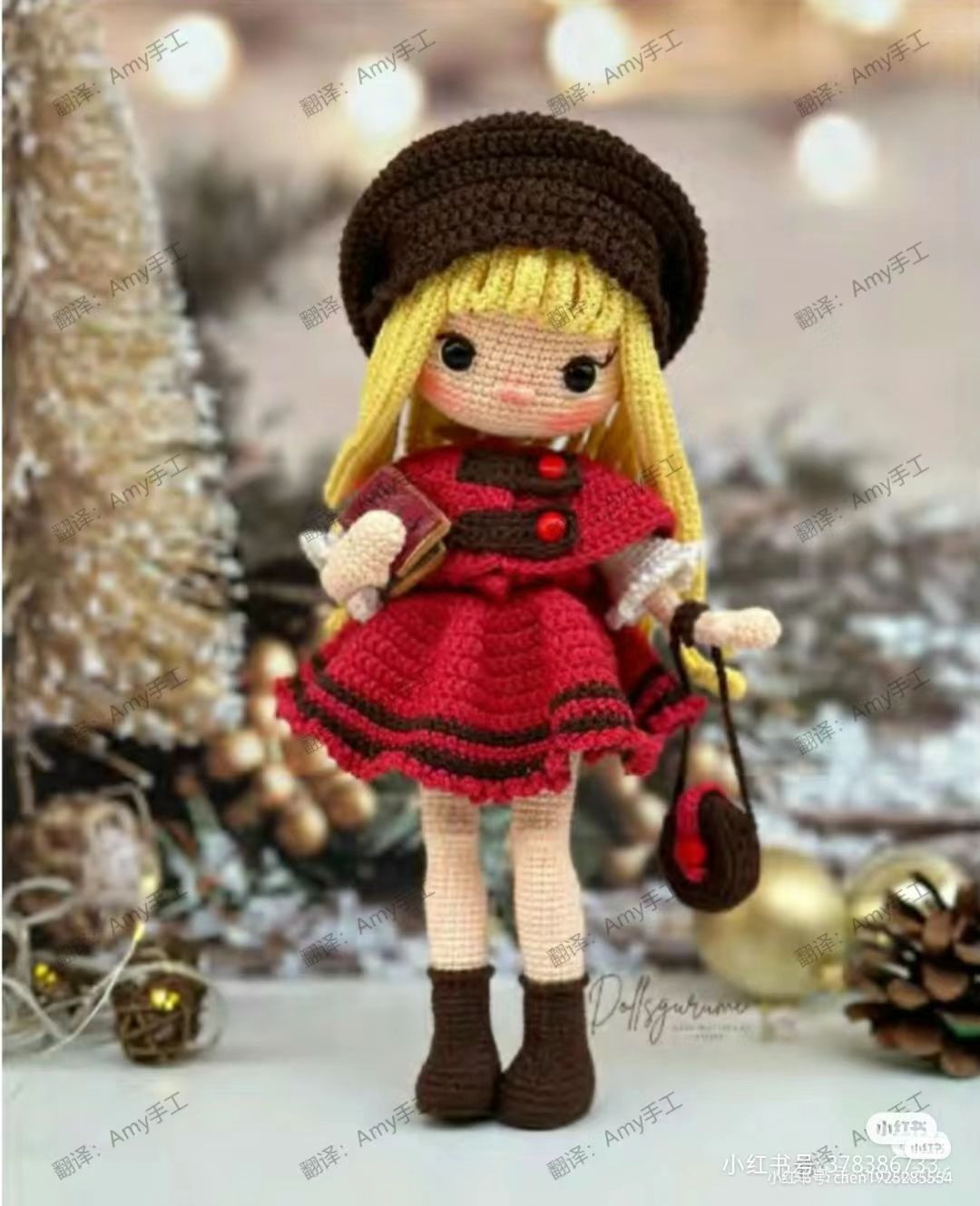 Ruby Girl Amigurumi Doll Crochet Pattern