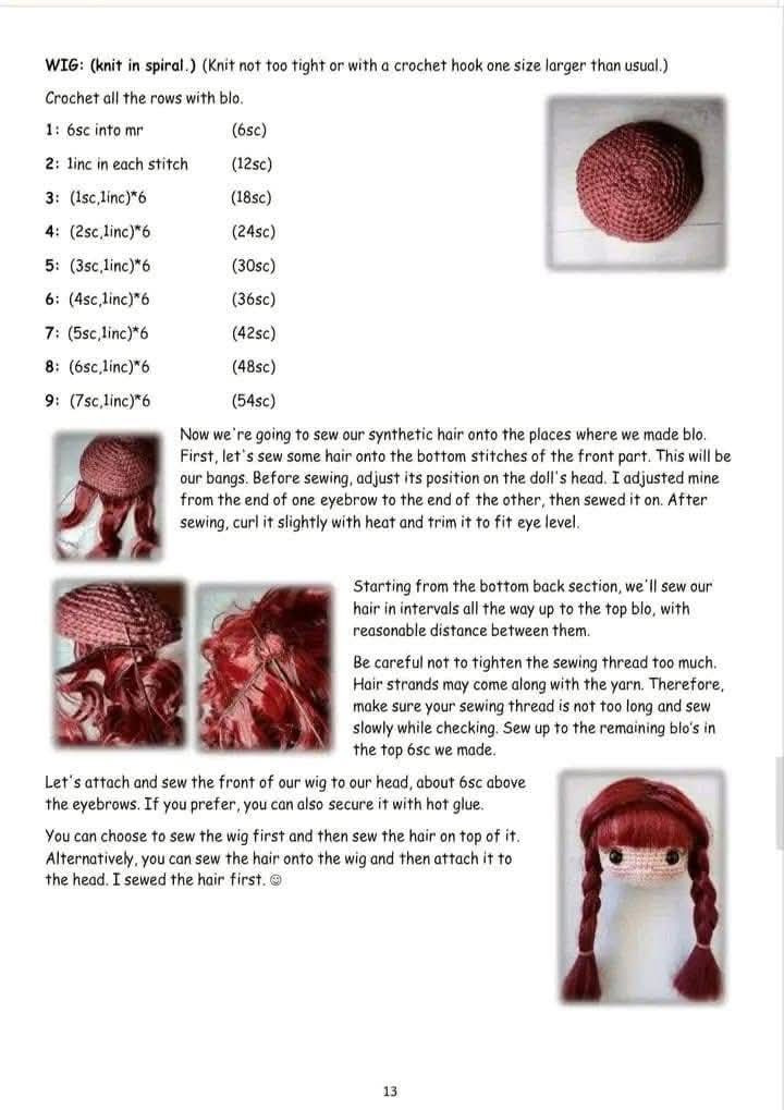 Sahra Doll Crochet Pattern with Guitar and Outfit