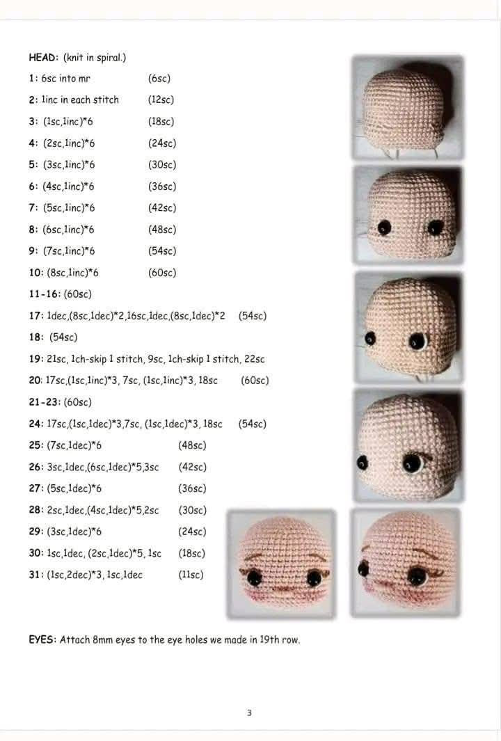 Sahra Doll Crochet Pattern with Guitar and Outfit