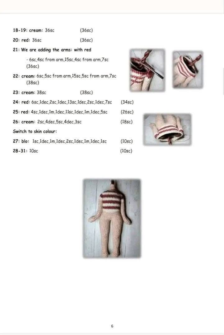 Sahra Doll Crochet Pattern with Guitar and Outfit