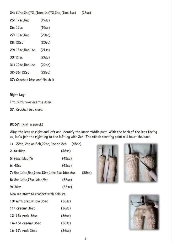 Sahra Doll Crochet Pattern with Guitar and Outfit