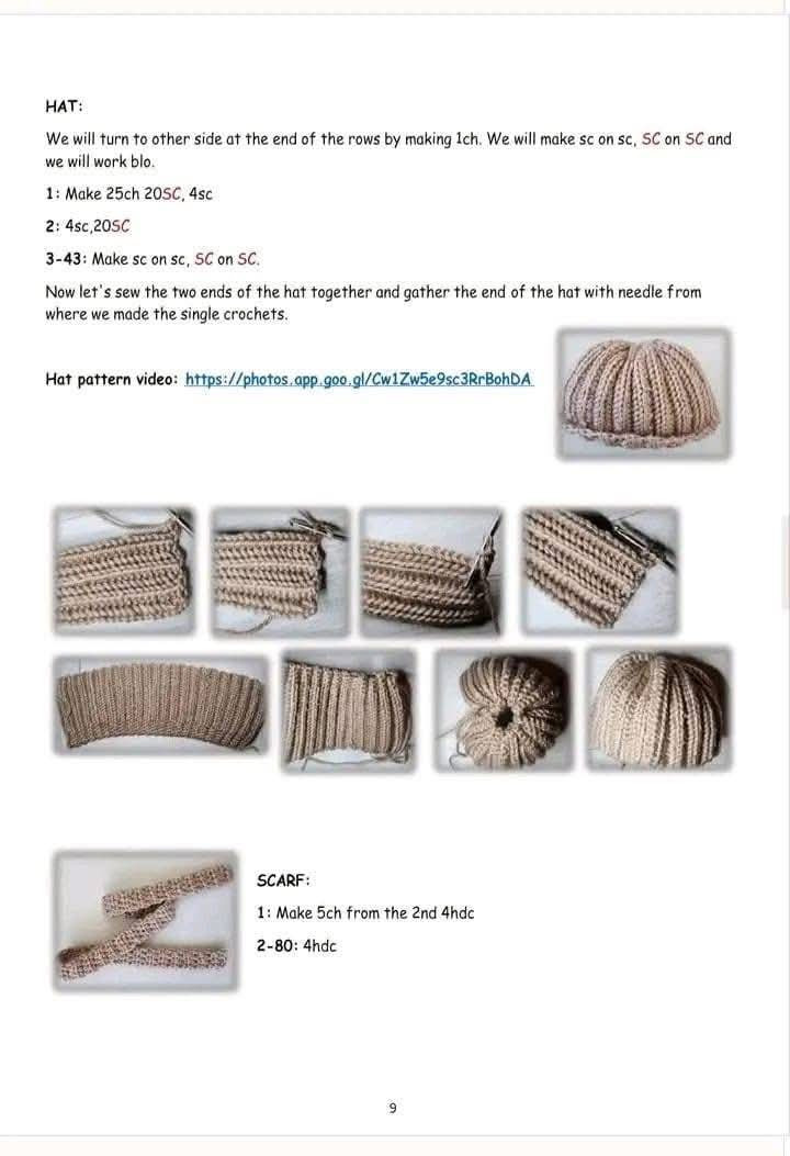 Sahra Doll Crochet Pattern with Guitar and Outfit