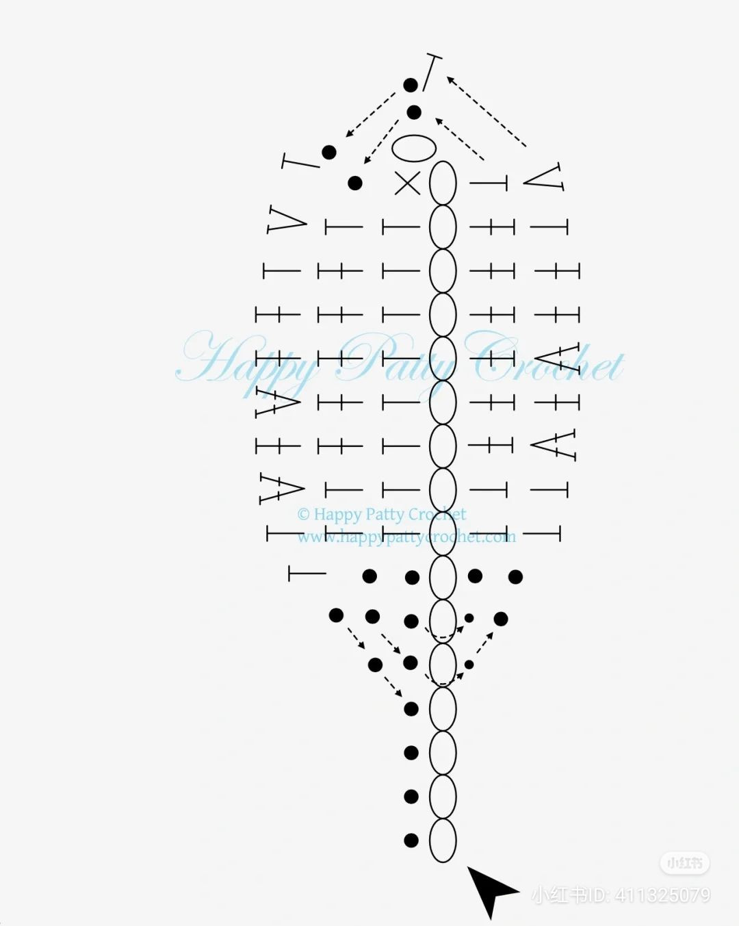 Sakura Cherry Blossom Crochet Flower Branch Pattern Chart