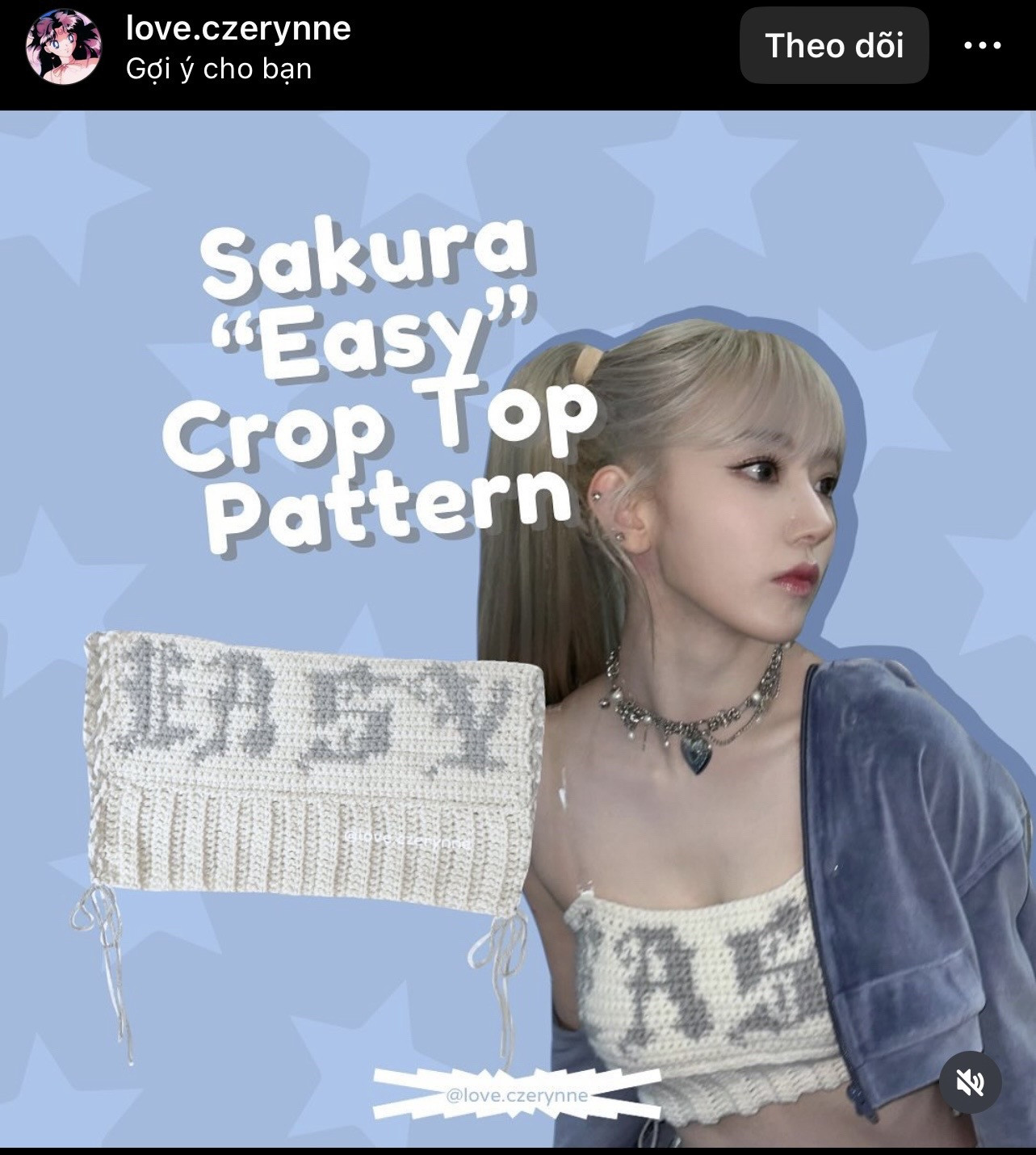 Sakura Easy Crop Top Pattern - Free Crochet Guide with Pixel Chart