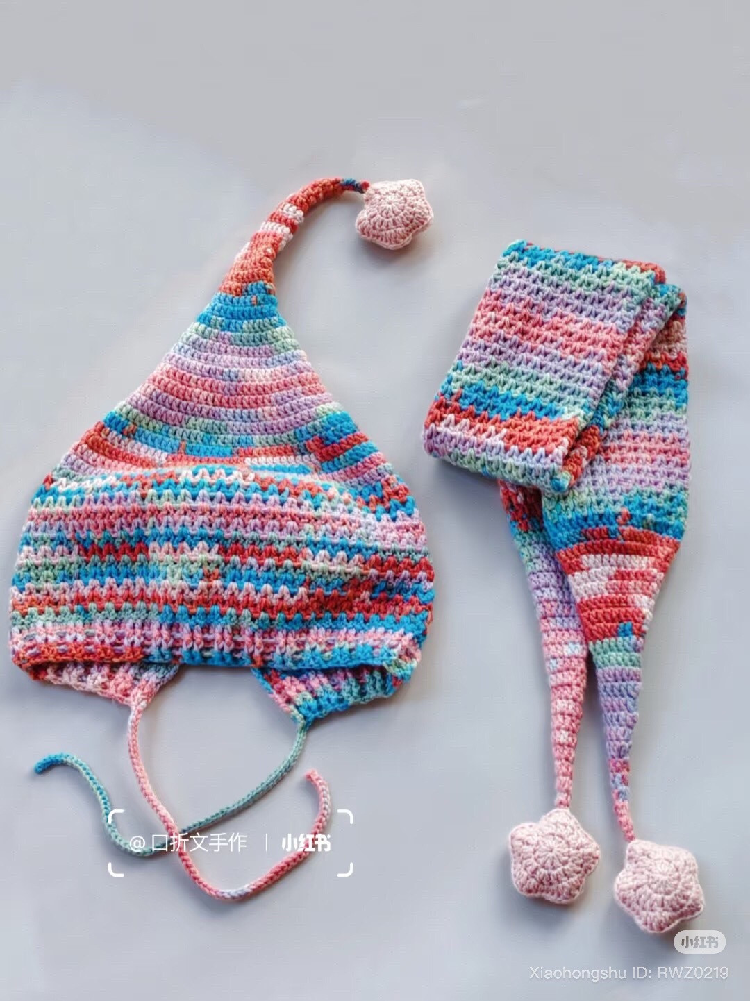 Sakura Rain Crochet Hat & Scarf Set Pattern