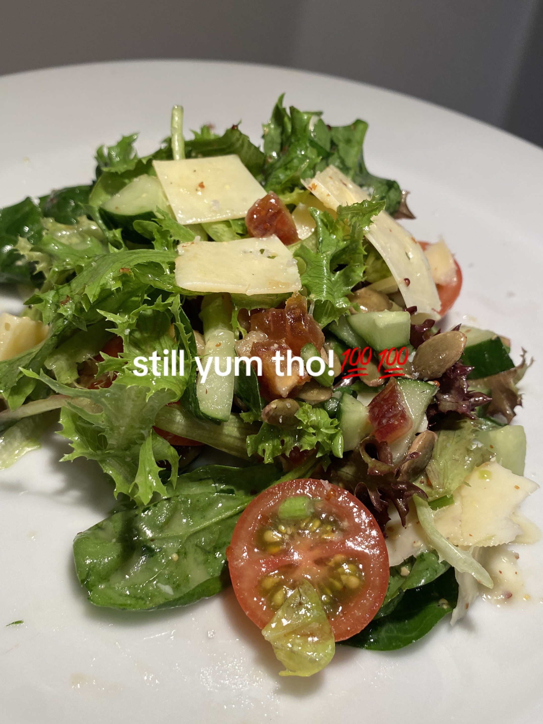 Salad 101: Fresh Greens, Cucumber, and Homemade Dijon Honey Dressing for Iftar