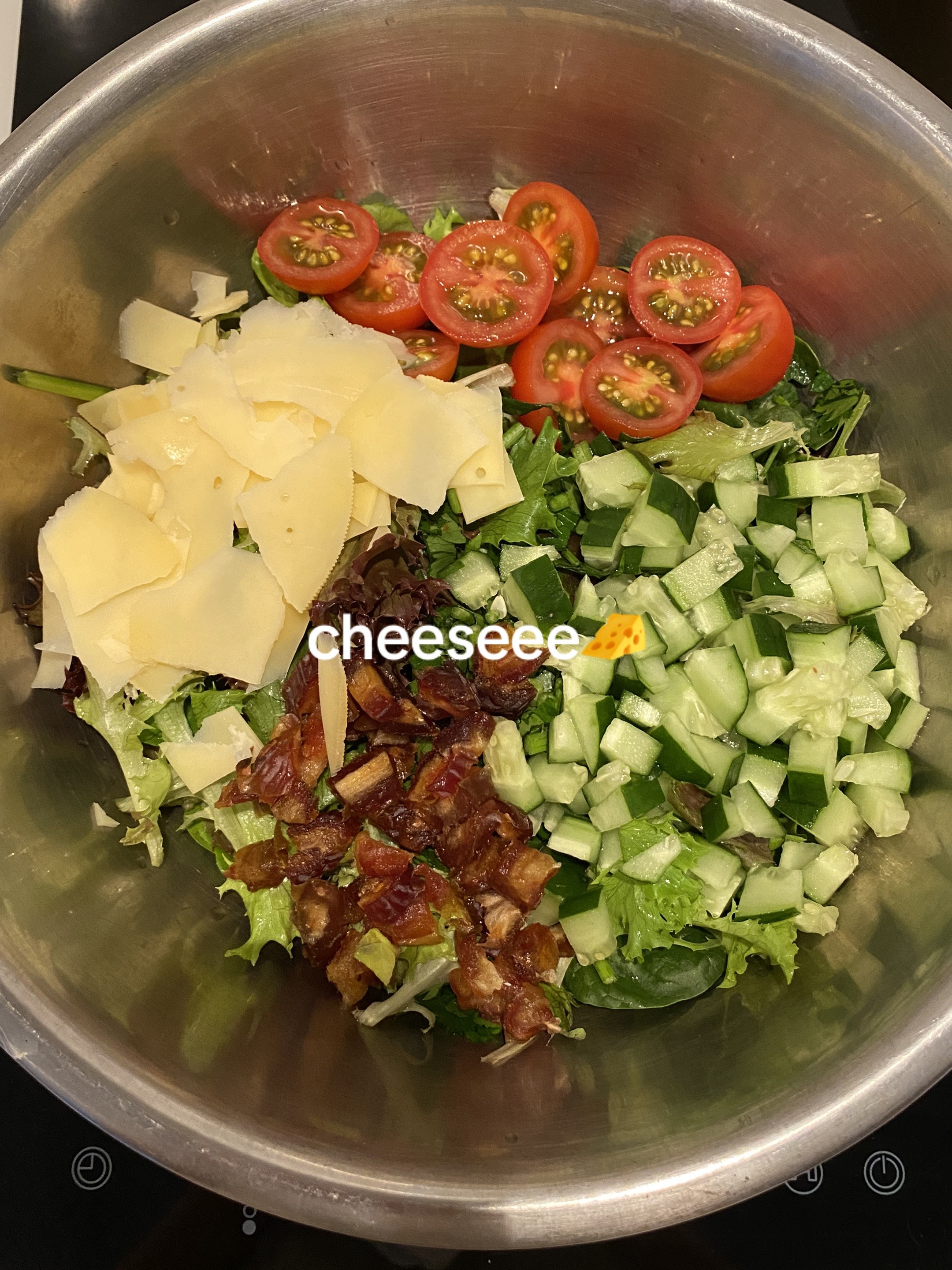 Salad 101: Fresh Greens, Cucumber, and Homemade Dijon Honey Dressing for Iftar