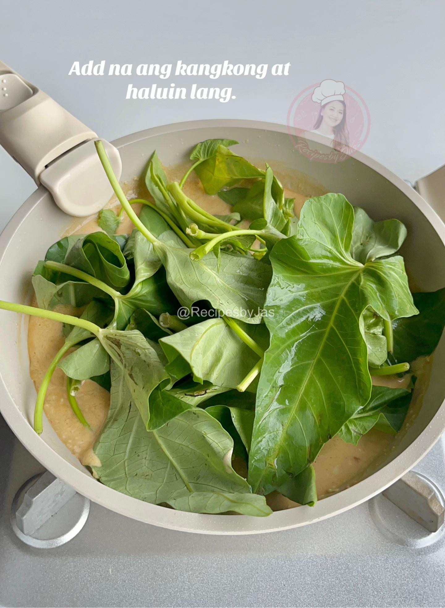 Salted Egg Tokwa with Kangkong