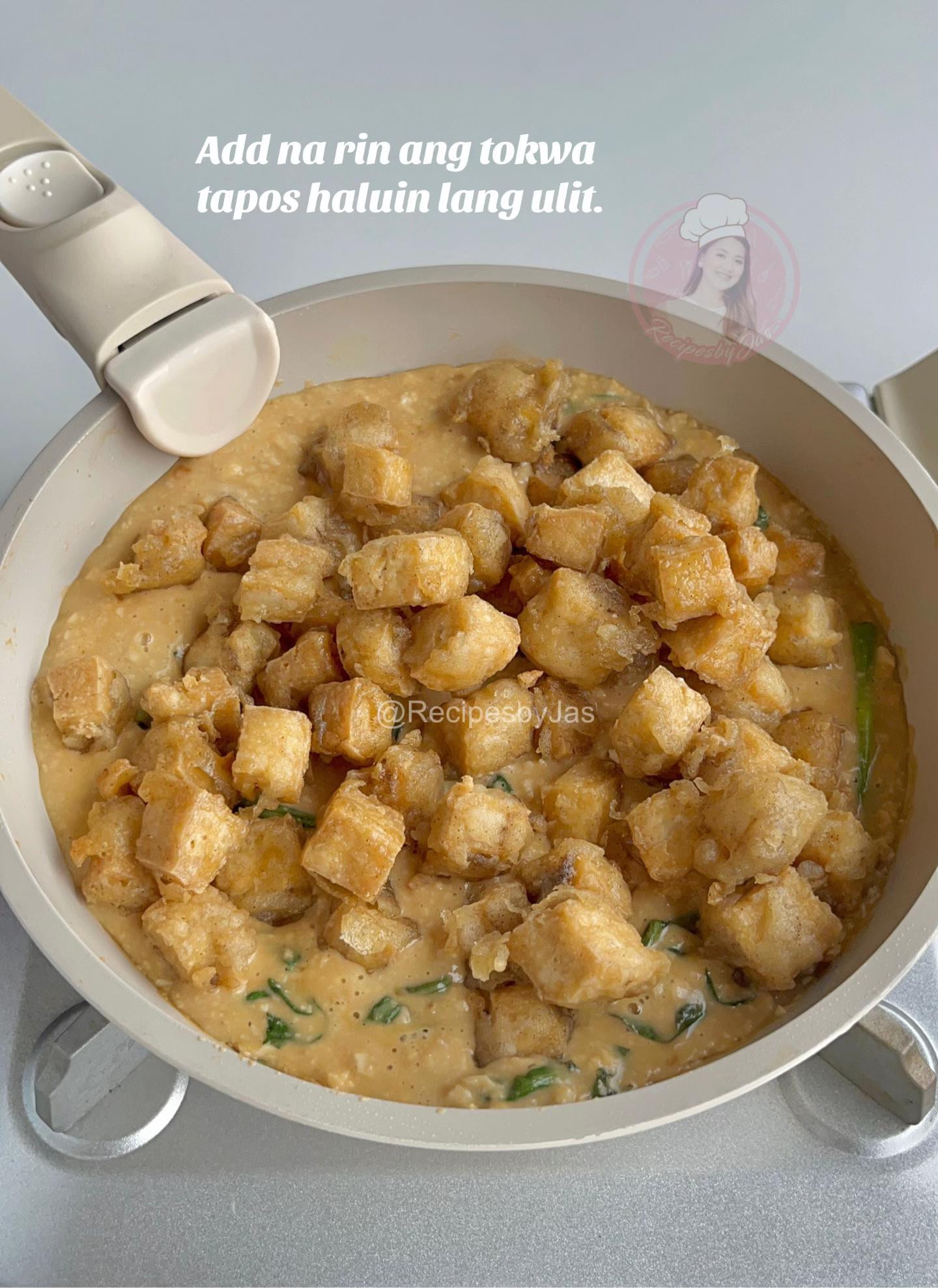 Salted Egg Tokwa with Kangkong