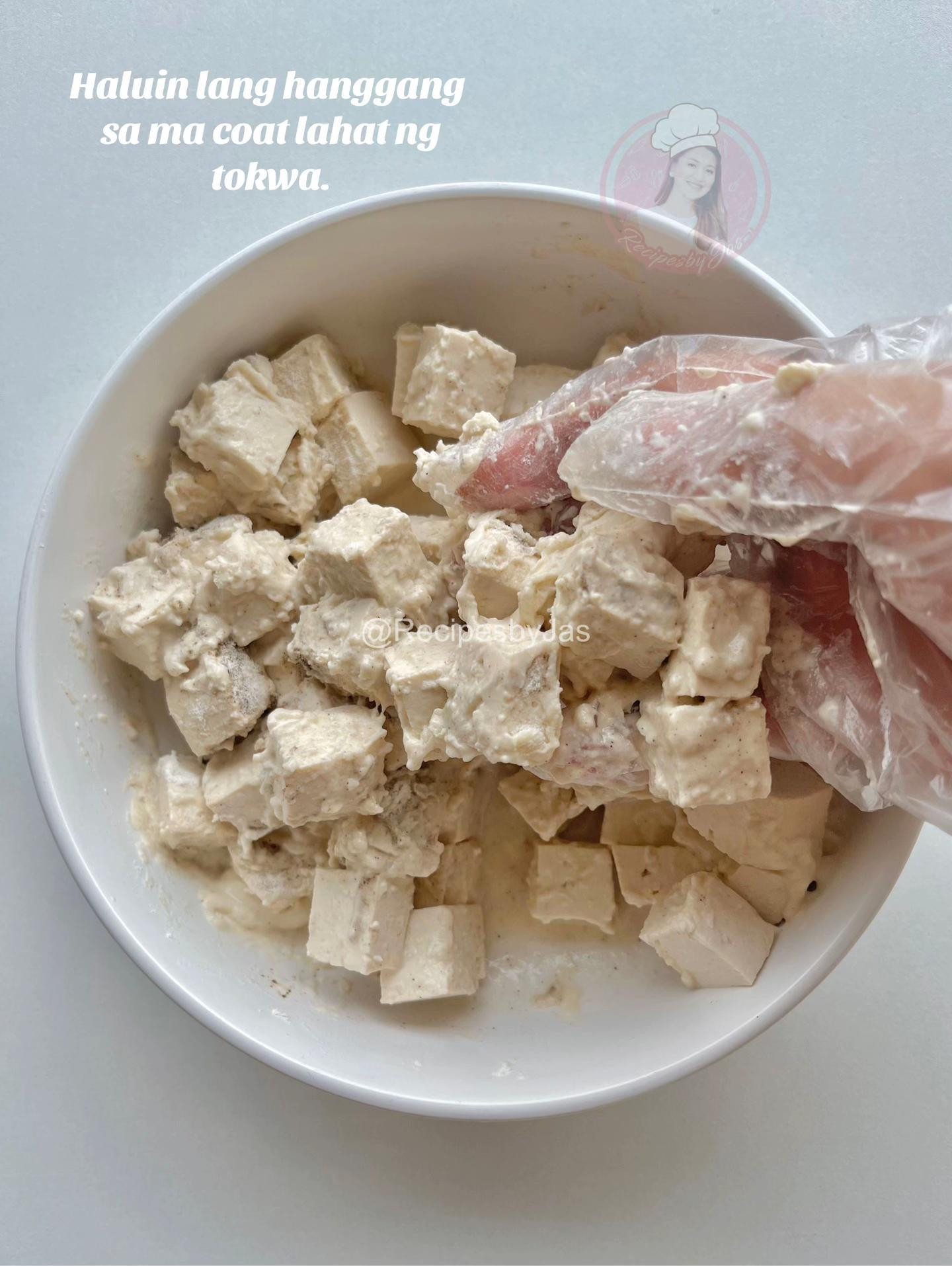 Salted Egg Tokwa with Kangkong