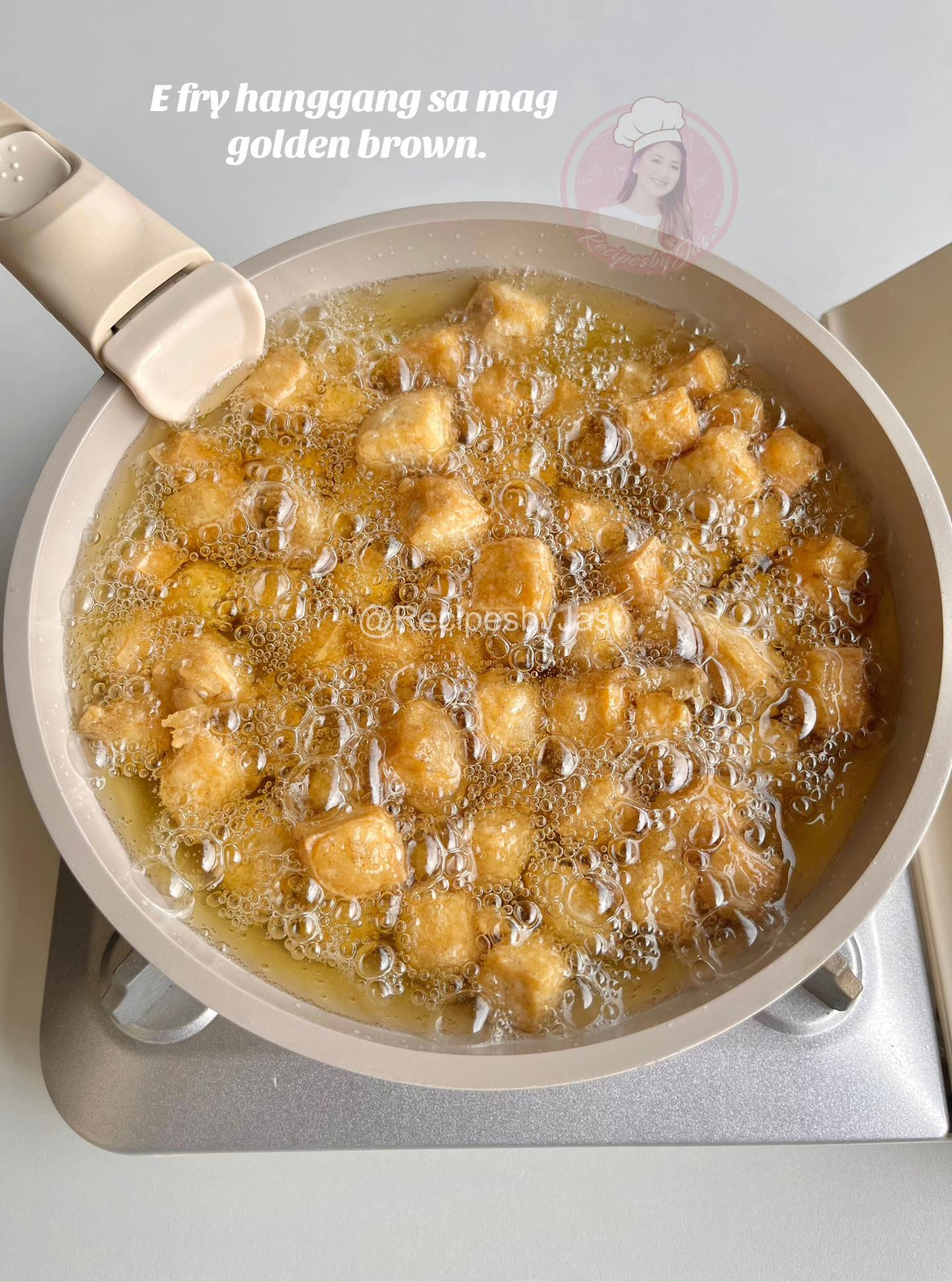 Salted Egg Tokwa with Kangkong