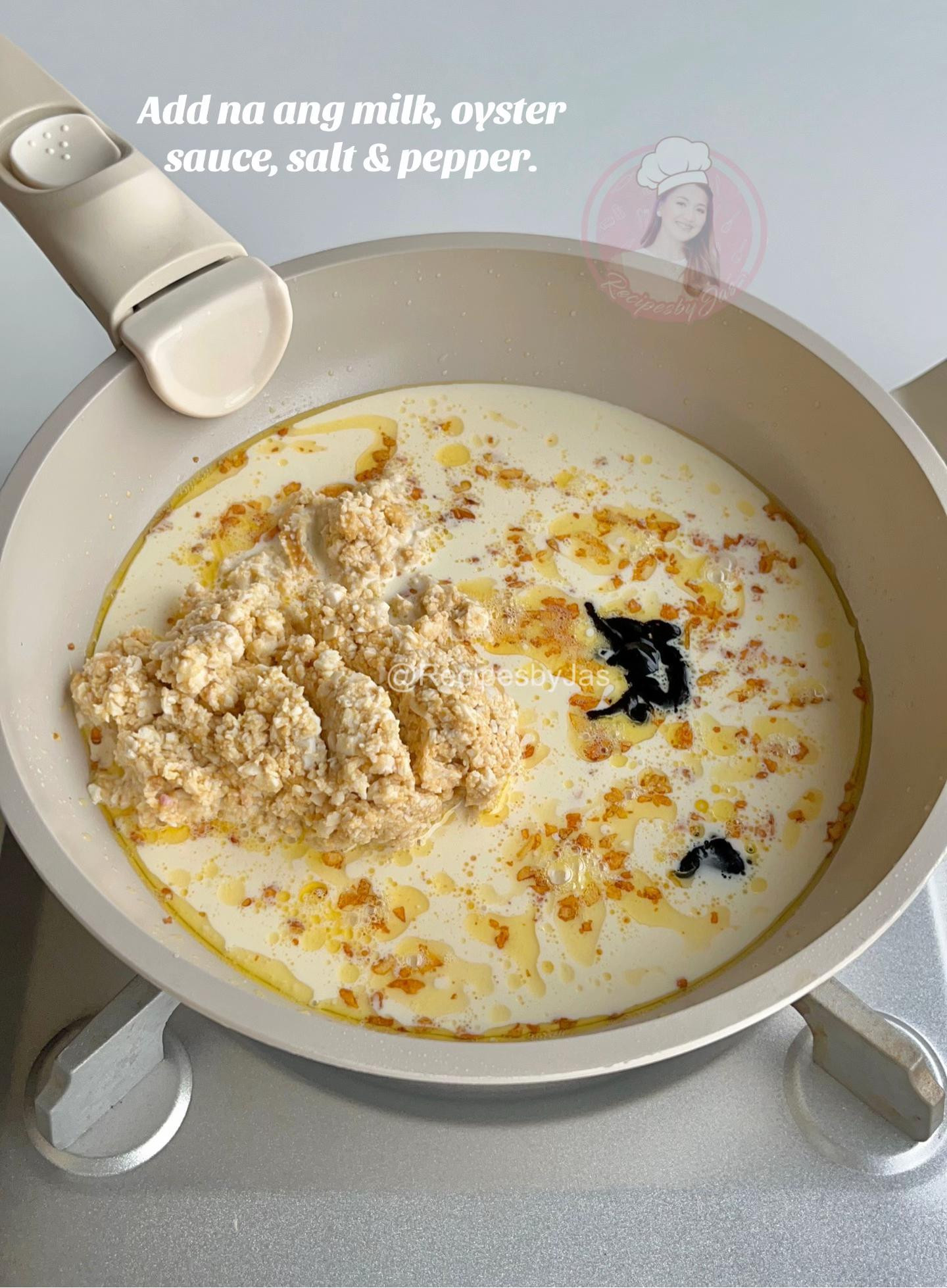 Salted Egg Tokwa with Kangkong