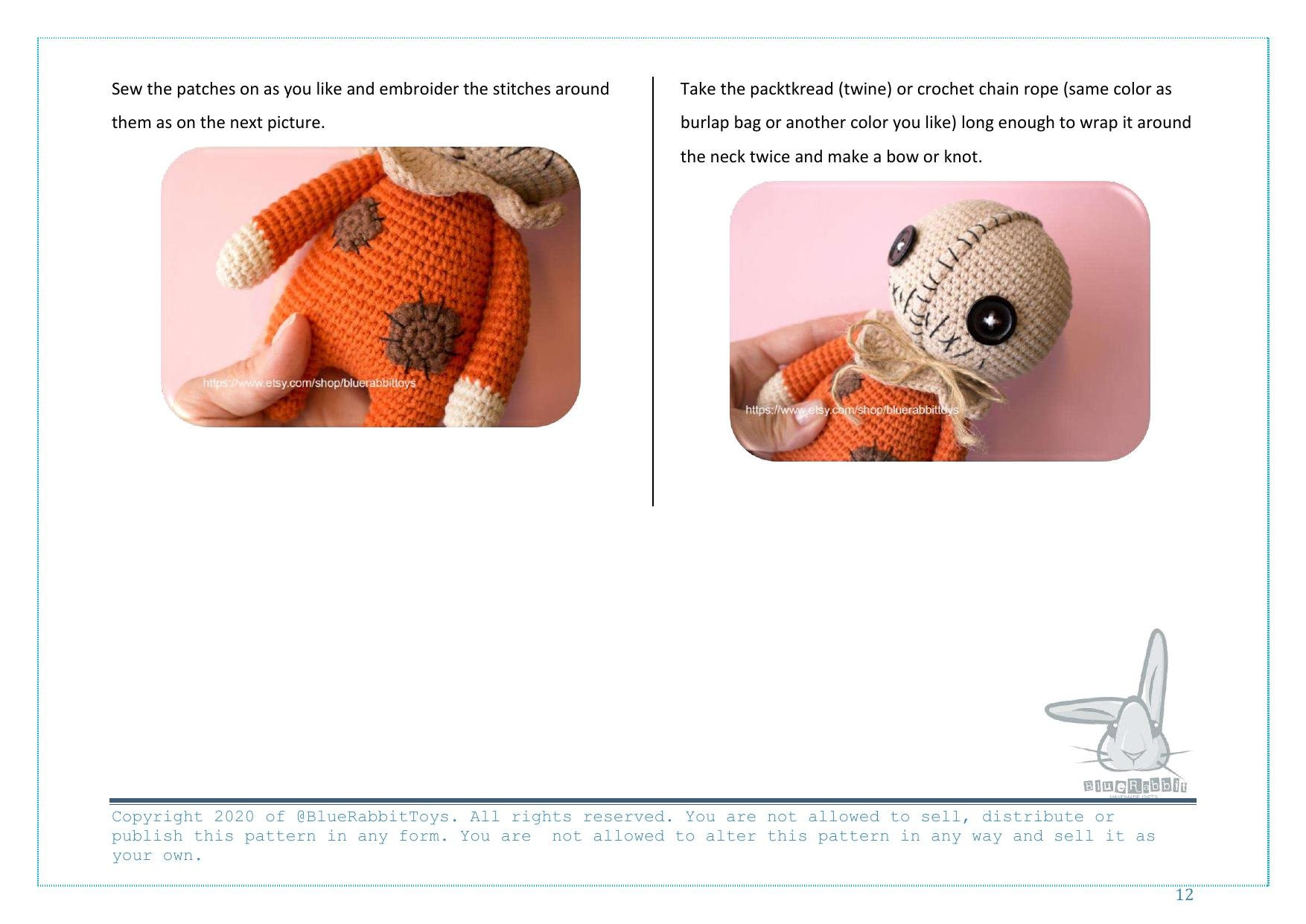 Sam Halloween Crochet Pattern: Scary Boy with Burlap Bag Head Amigurumi Tutorial