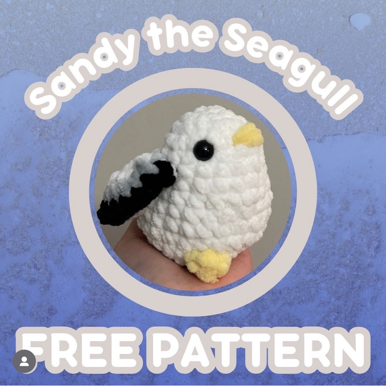 Sandy the Seagull Free Crochet Amigurumi Pattern
