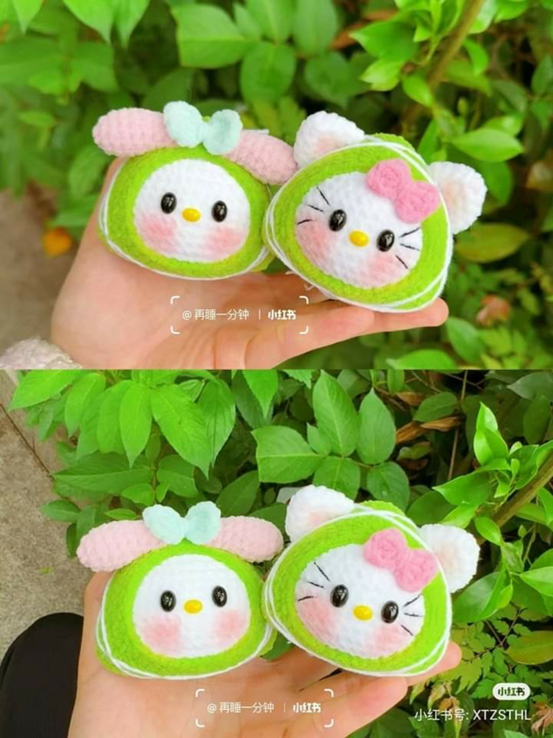 Sanrio Characters Zongzi Amigurumi Crochet Pattern: Hello Kitty, My Melody, Cinnamoroll, Kuromi Tutorial Chart