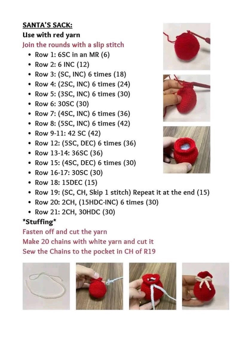 Santa Christmas Cat Amigurumi Crochet Pattern