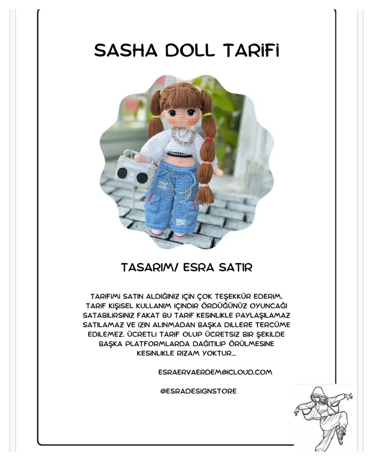 Sasha Doll Tarifi - Amigurumi Bebek Örgü Şeması