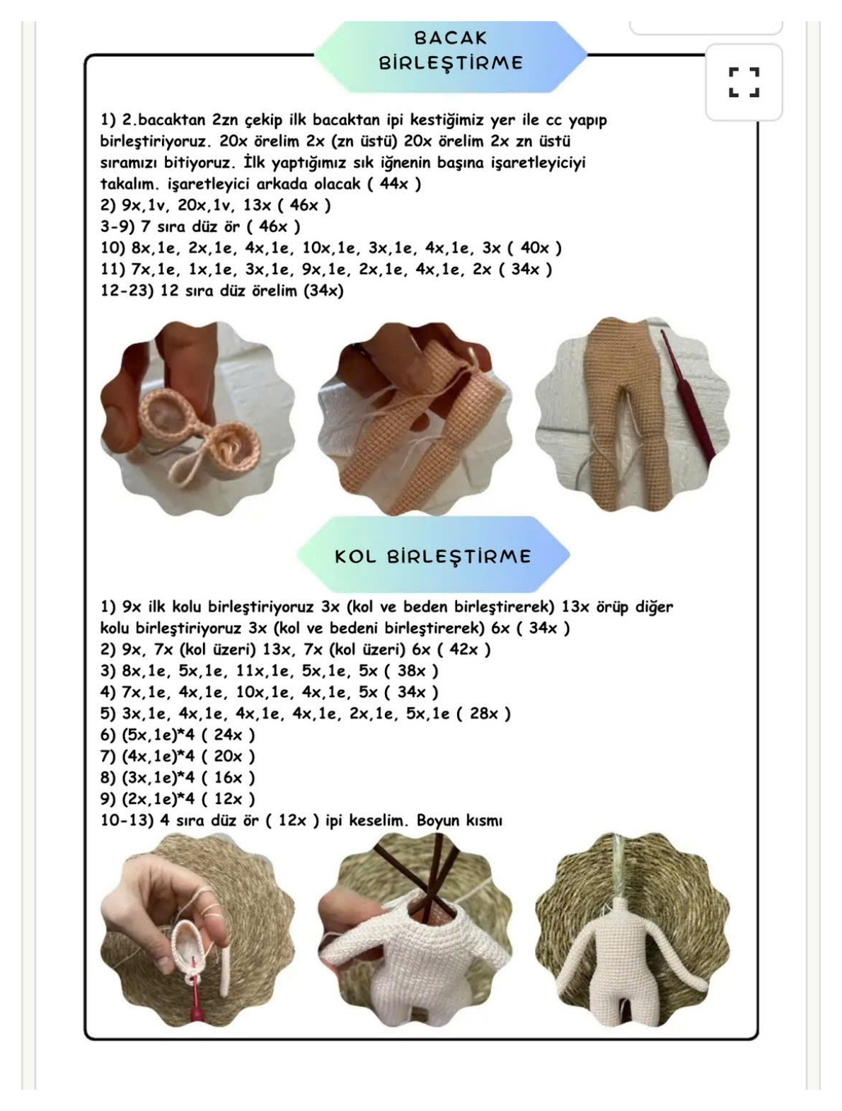 Sasha Doll Tarifi - Amigurumi Bebek Örgü Şeması