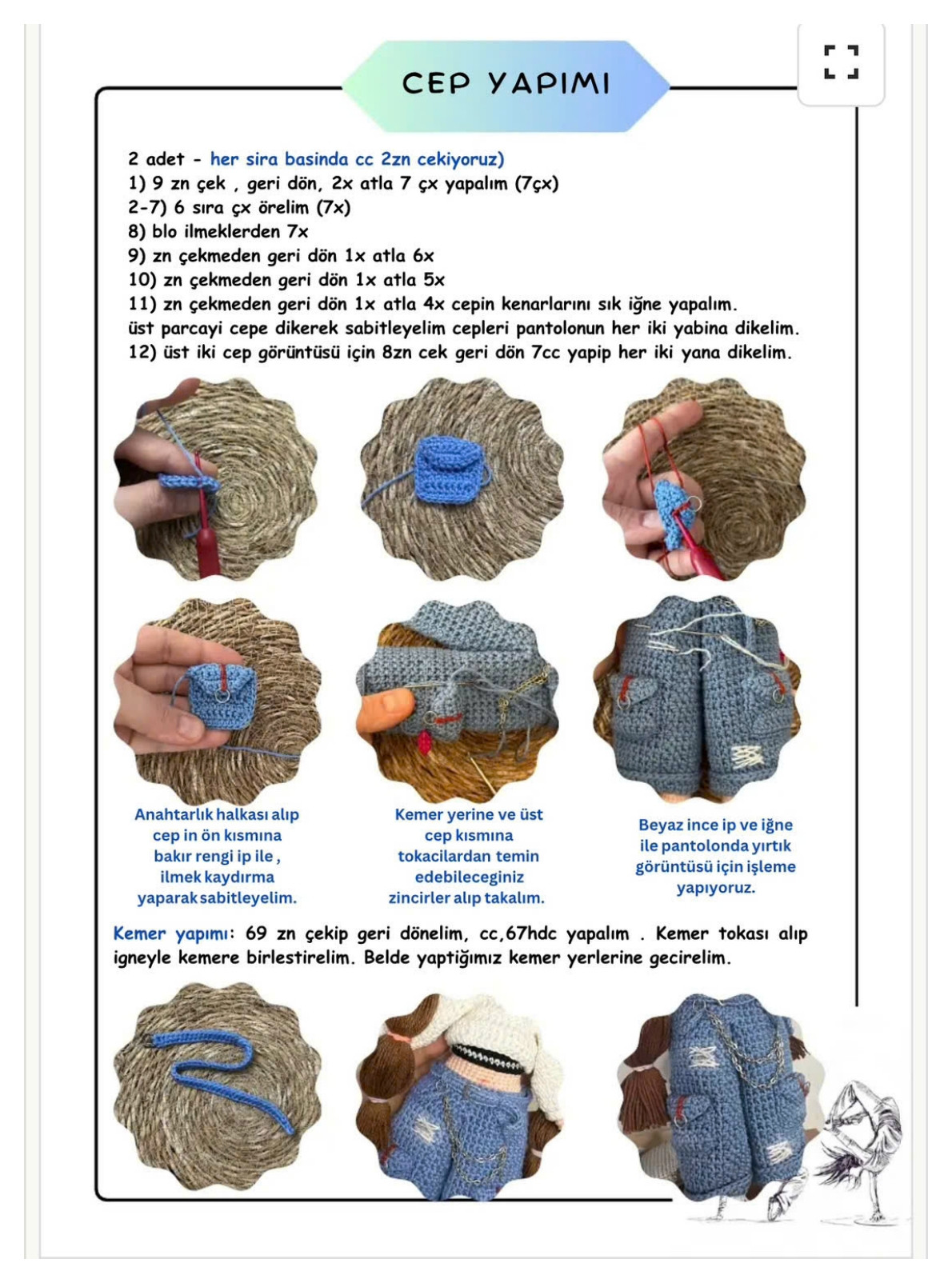 Sasha Doll Tarifi - Amigurumi Bebek Örgü Şeması