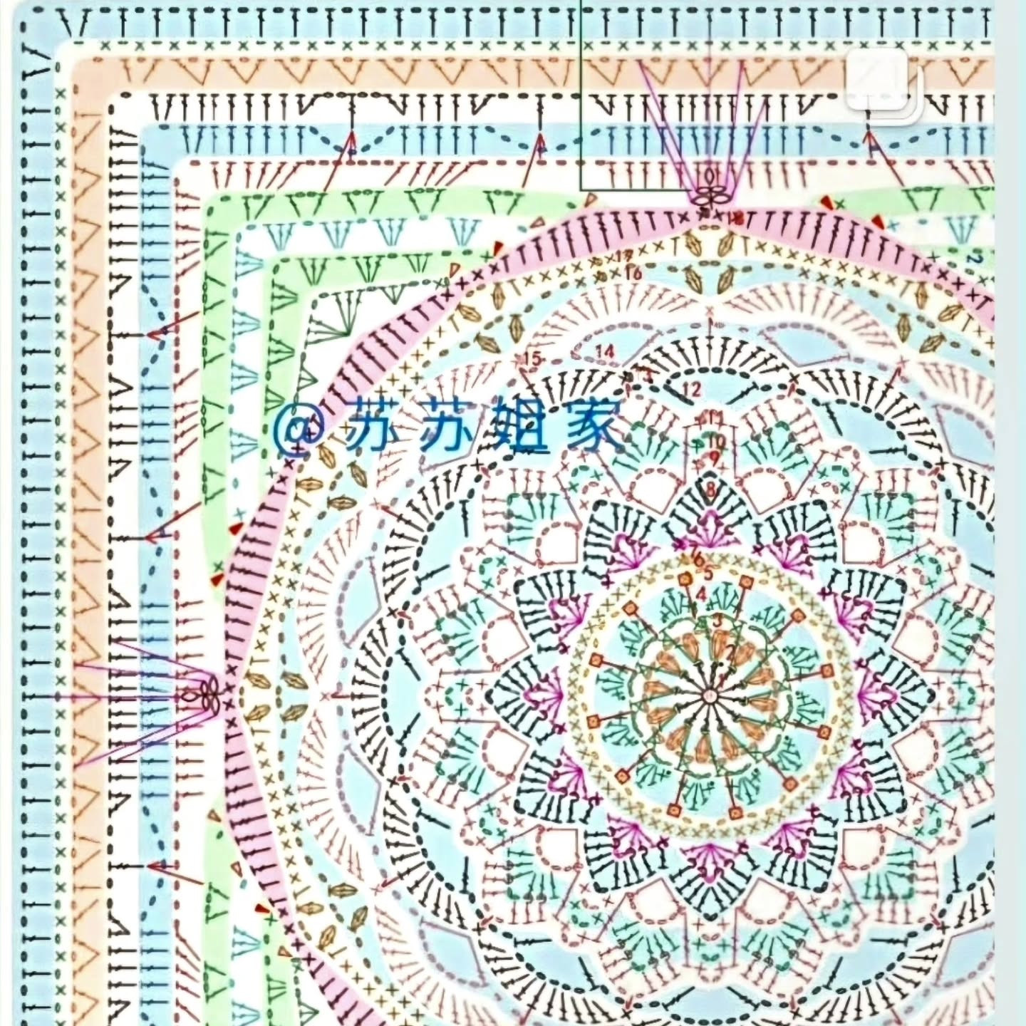 Сборник схем вязания крючком для создания узорных салфеток и мандал