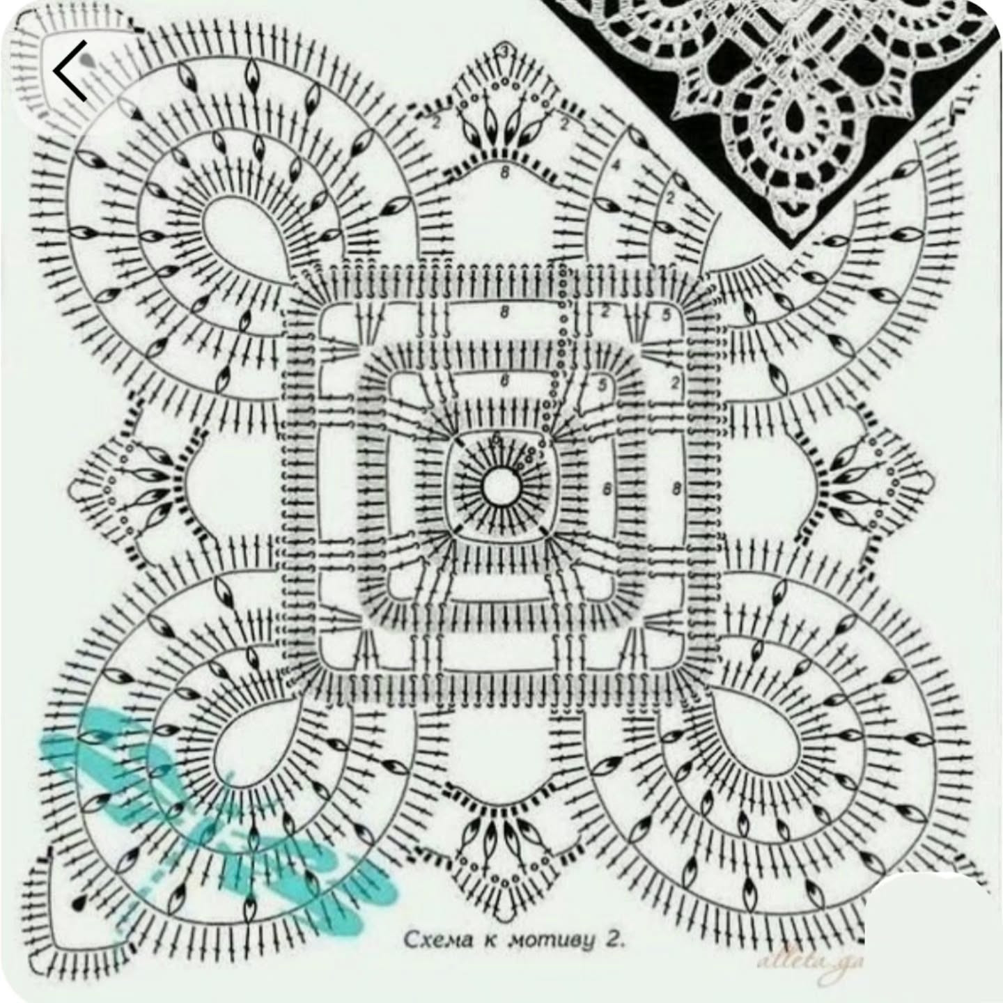 Сборник схем вязания крючком для создания узорных салфеток и мандал