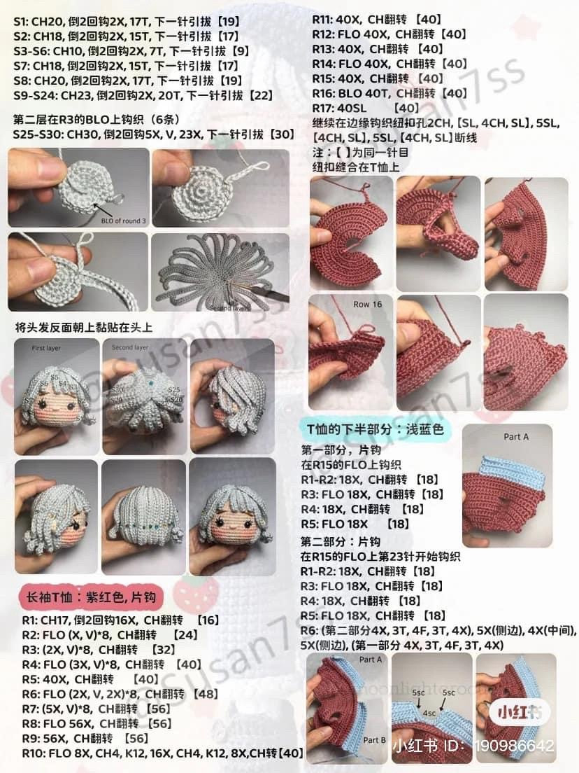 Selina Doll Crochet Pattern Tutorial Chart