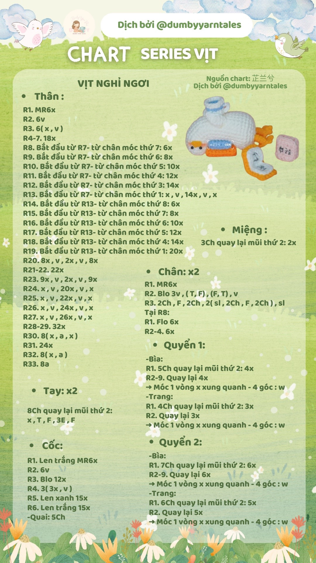 Series Chart Móc Len Vịt: Làm Việc và Nghỉ Ngơi