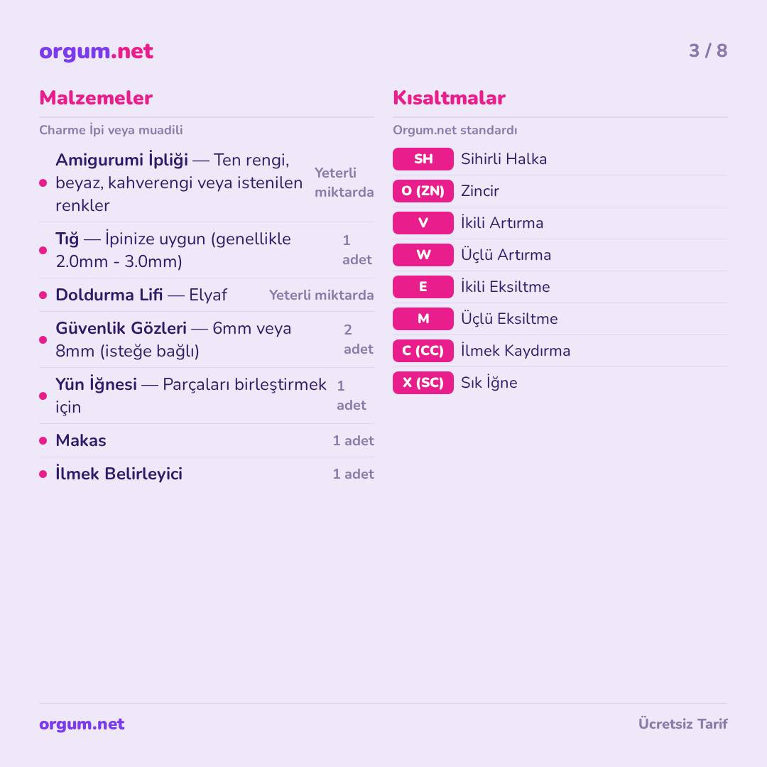 Sevimli Amigurumi Karakter - Búp bê thỏ trắng dễ thương cầm tim hồng, hướng dẫn móc len chi tiết