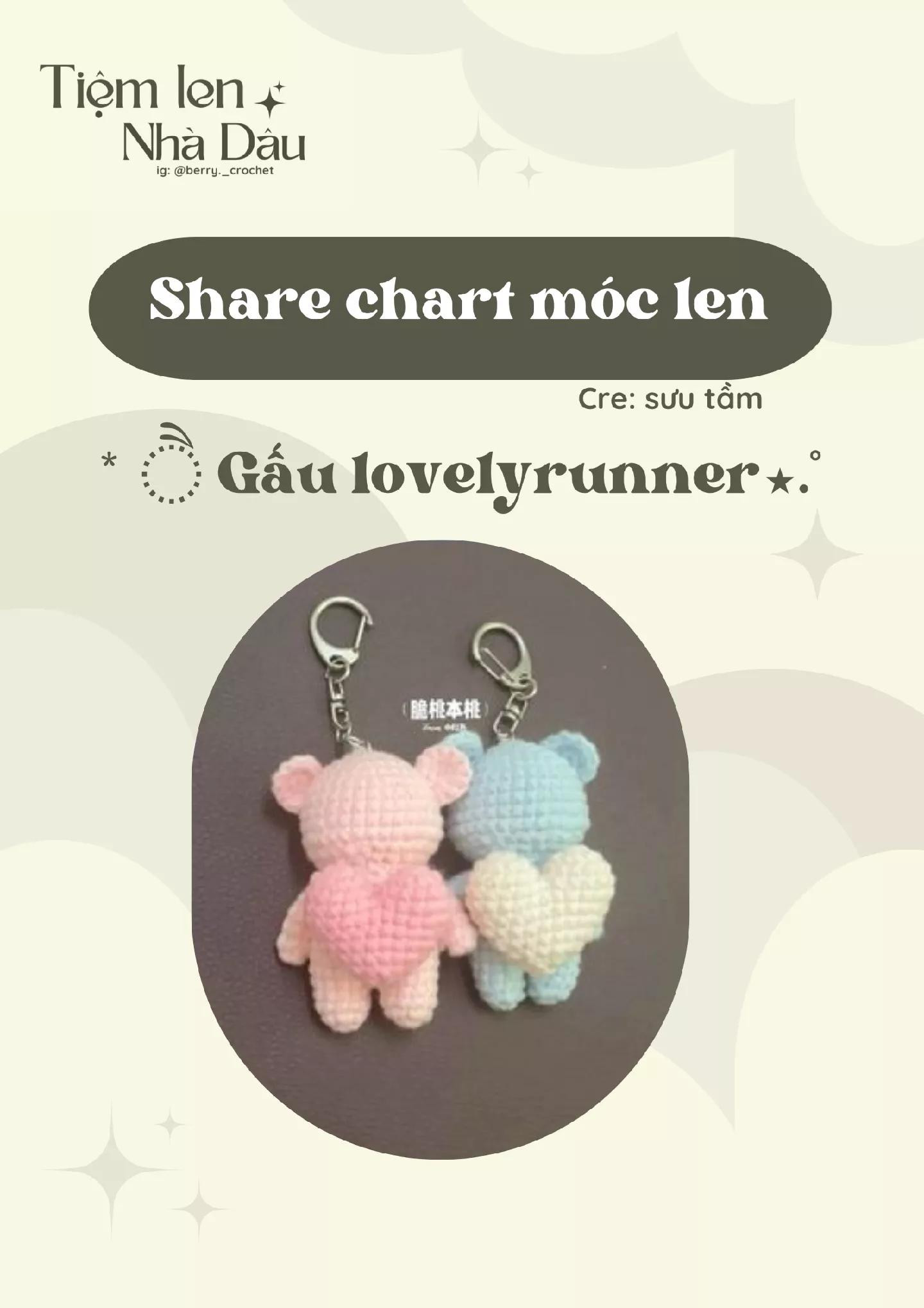 Share chart móc len gấu Lovely Runner