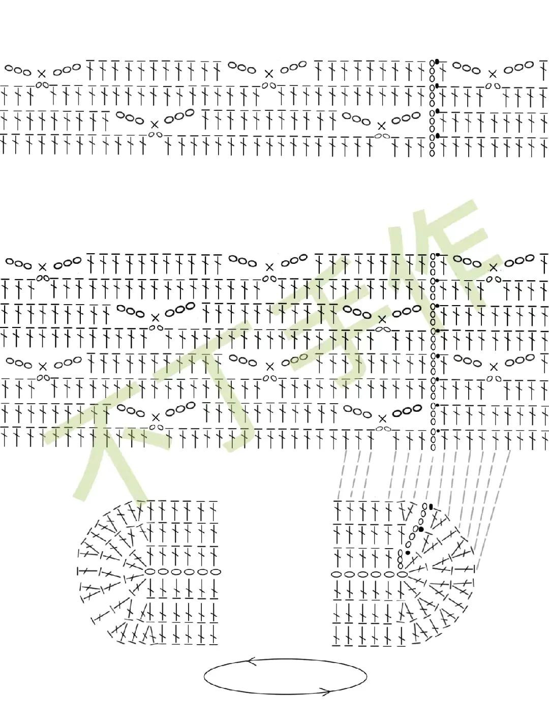 Share chart: Móc len túi xách họa tiết nơ màu đỏ, đen, trắng